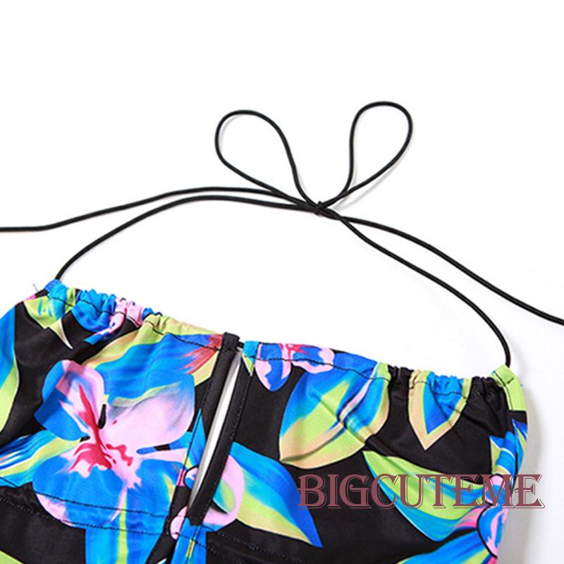 Đầm Dài Không Tay Hở Lưng In Họa Tiết Hoa Thời Trang Mùa Hè Cho Nữ