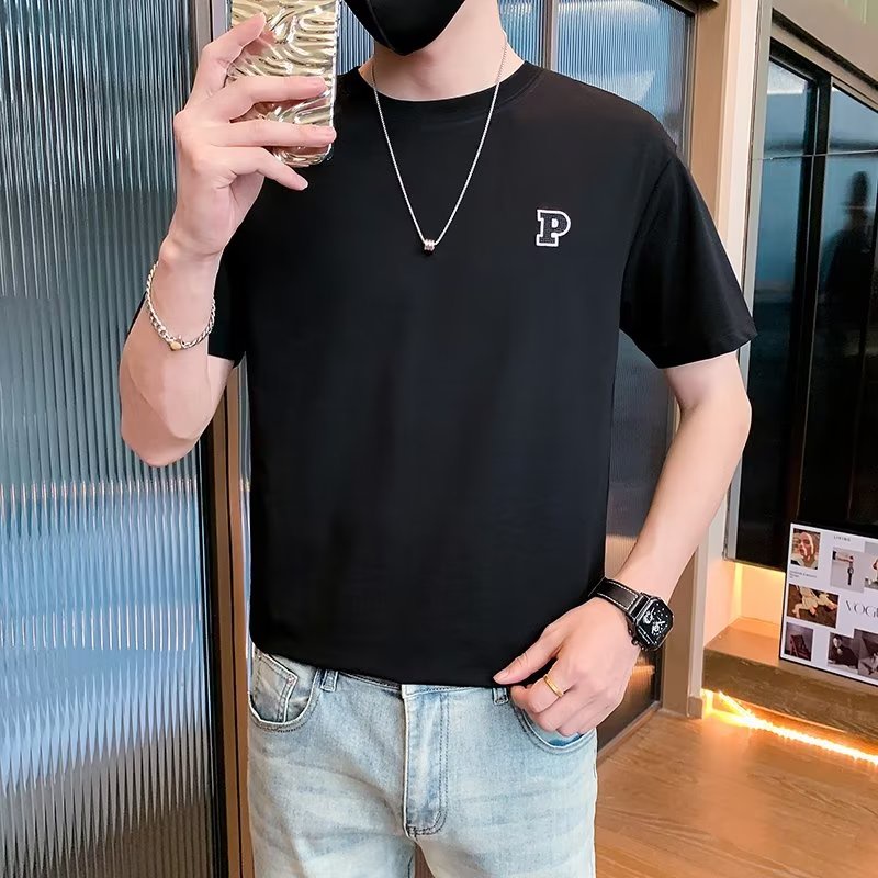 Áo Thun Tay Ngắn Cổ Tròn Dáng Rộng Thời Trang Mùa Hè Hàng Mới Dành Cho Bạn Nam