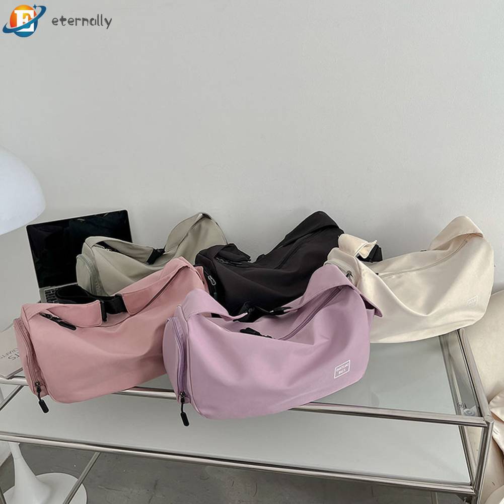 Túi Đựng Đồ Tập Gym / Đi Bơi Màu Sắc Xinh Xắn Có Khóa Kéo Tiện Dụng