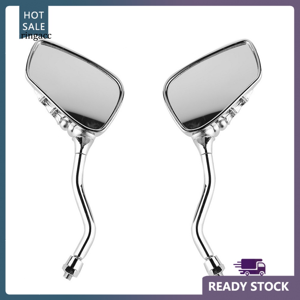 1 Cặp Gương Chiếu Hậu Hình Bàn Tay Trái / Phải Chất Liệu Crom Hình Đầu Lâu Cho Xe