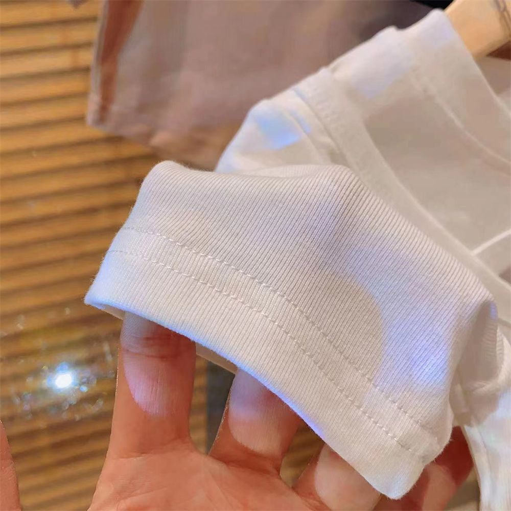 Áo Thun In Chữ Phong Cách Phương Tây Thời Trang Mùa Hè 2023 Cho Bé Gái