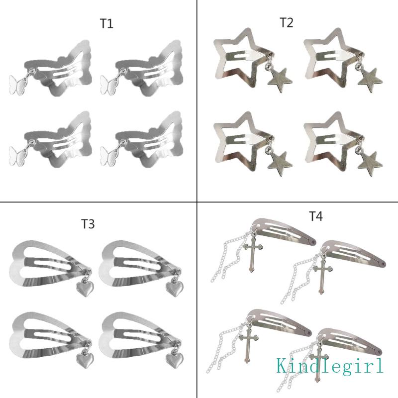 Kẹp Tóc Mái Hình Trái Tim / Bướm Handmade Thời Trang Cho Nữ