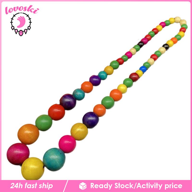 Vòng Cổ Choker Xỏ Hạt Gỗ Thủ Công Bền Bỉ Dành Cho Nữ Mặc Hàng Ngày Và Lễ Hội