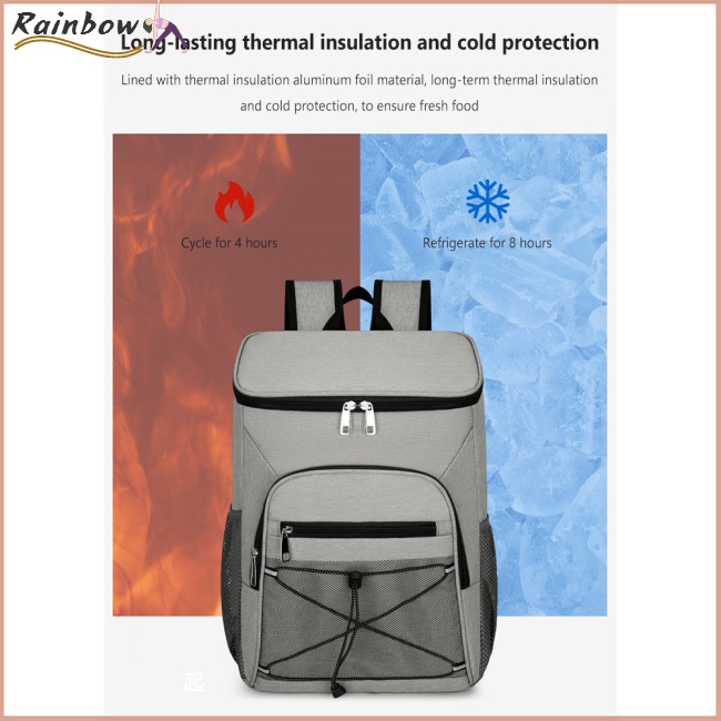 Ba Lô Cách Nhiệt Chống Thấm Nước Sức Chứa Lớn 25L Gọn Nhẹ Tiện Dụng Mang Theo Du Lịch / Cắm Trại