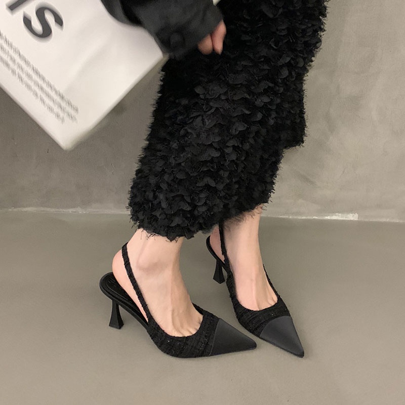 Giày Cao Gót Mũi Nhọn Thiết Kế Mới Thời Trang Theo Phong Cách Pháp Cho Nữ