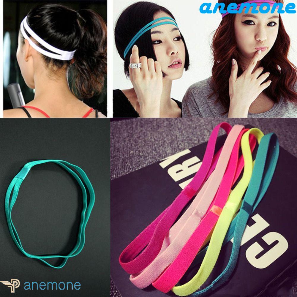 ANEMONE Set 10 Băng Đô Thun Co Giãn Hai Màu