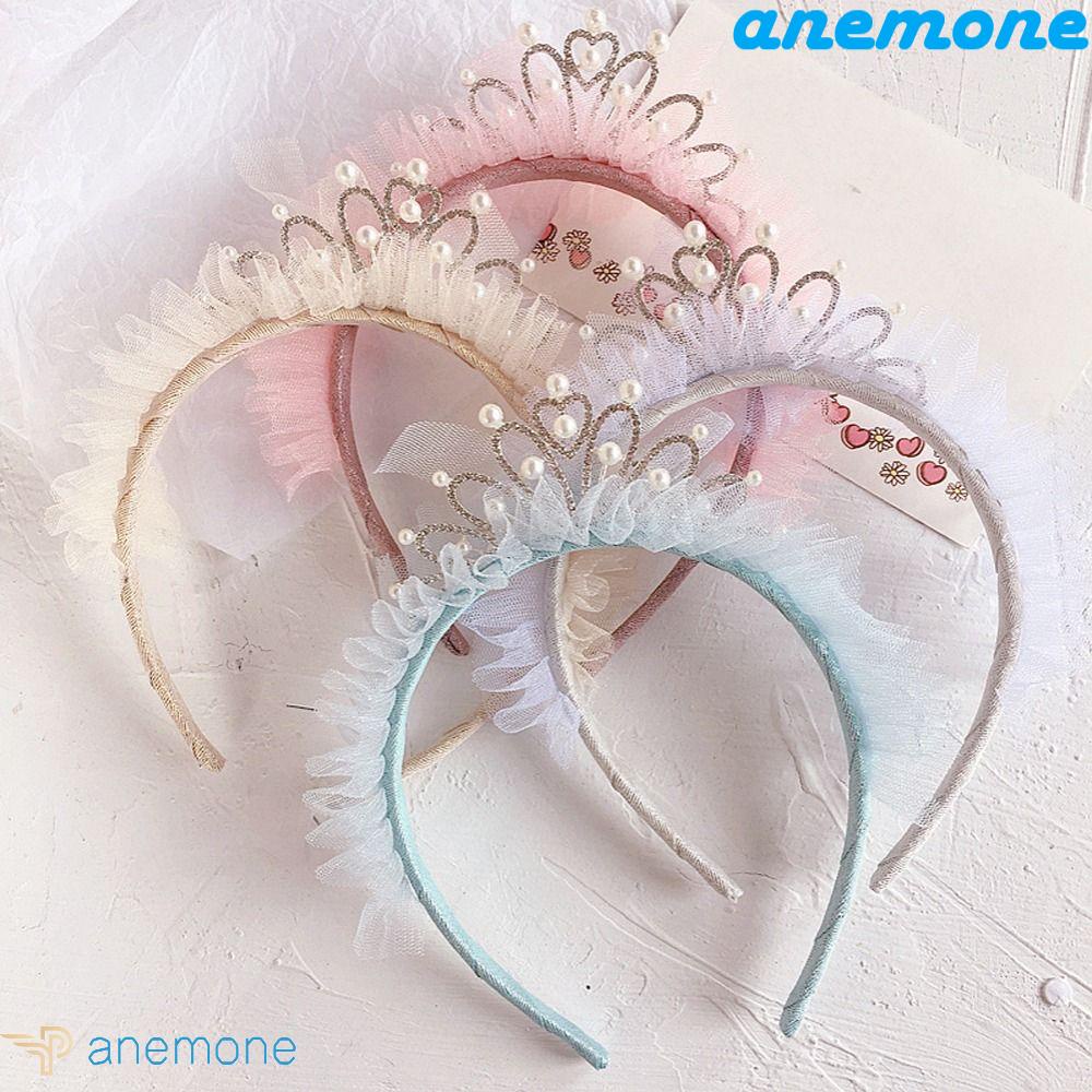 ANEMONE Băng Đô Cài Tóc Hình Vương Miện Đính Đá Nhân Tạo Thời Trang