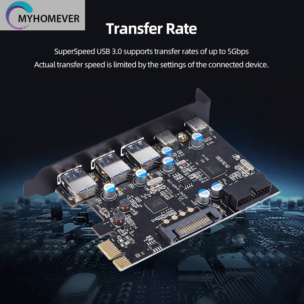 Bảng Mạch Mở Rộng USB 3.0 PCI SATA 15-Pin / 20-Pin Tương Thích Với Windows XP / Vista / 7 / 8