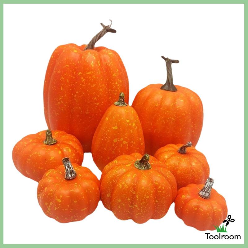 Set 8 Bí Ngô Nhân Tạo Nhiều Kiểu Dáng Khác Nhau Trang Trí Tiệc