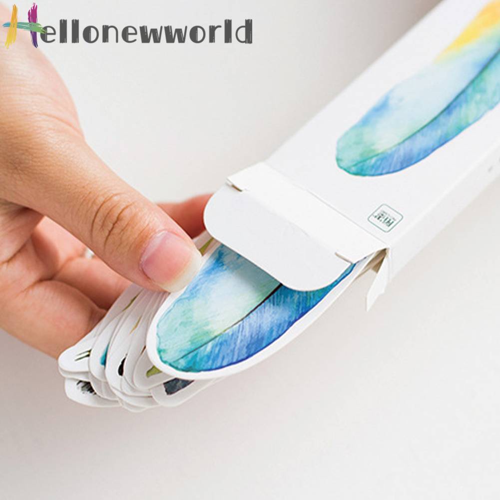 Bộ 30 Thẻ Đánh Dấu Trang Sách Hình Lông Vũ