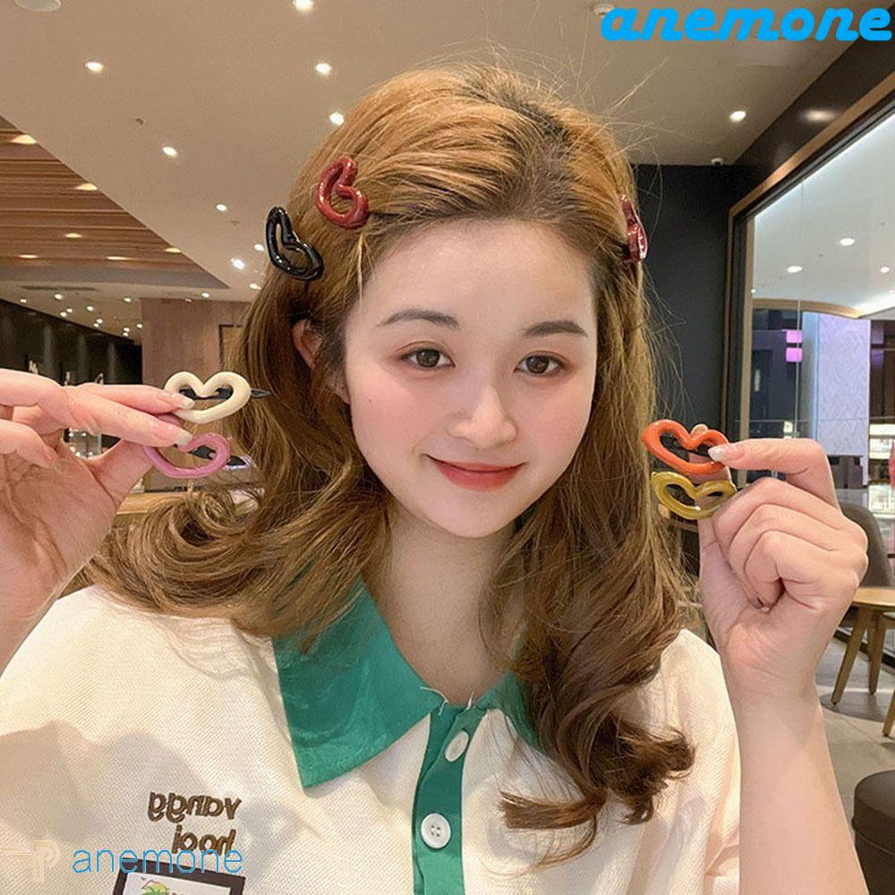 ANEMONE Kẹp Tóc Hình Trái Tim Dễ Thương Y2K
