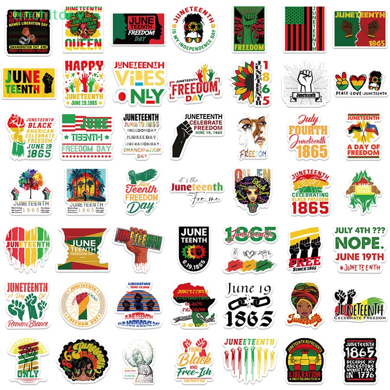 Bộ 50 Miếng Dán Trang Trí Xe Hơi / Laptop / Vali / Điện Thoại DIY Hình Nữ Thần Tự Do Màu Đen