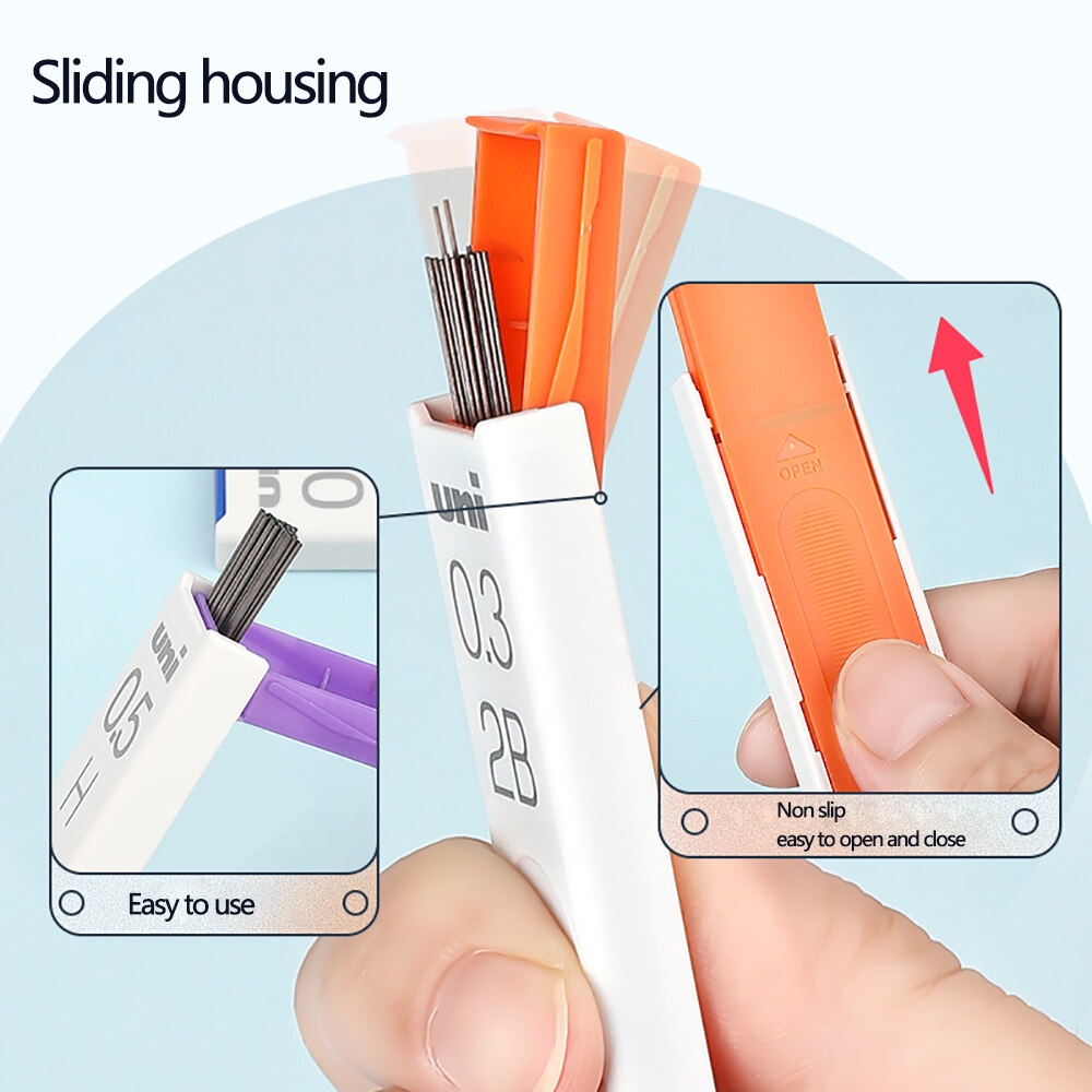 Ruột Bút Chì Cơ UNI UL-S Chống Bẩn Và Không Dễ Chà Xát Ruột Bút Chì 0.3 / 0.5 / 0.7mm HB 2B Chất Lượng Cao