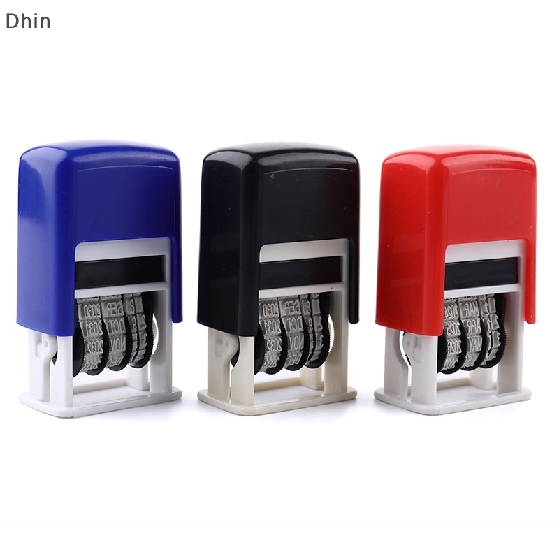 [Dhin] DIY Handle Account Date Stamps Stamping Mud Set Mini Self-Inking Stamps COD