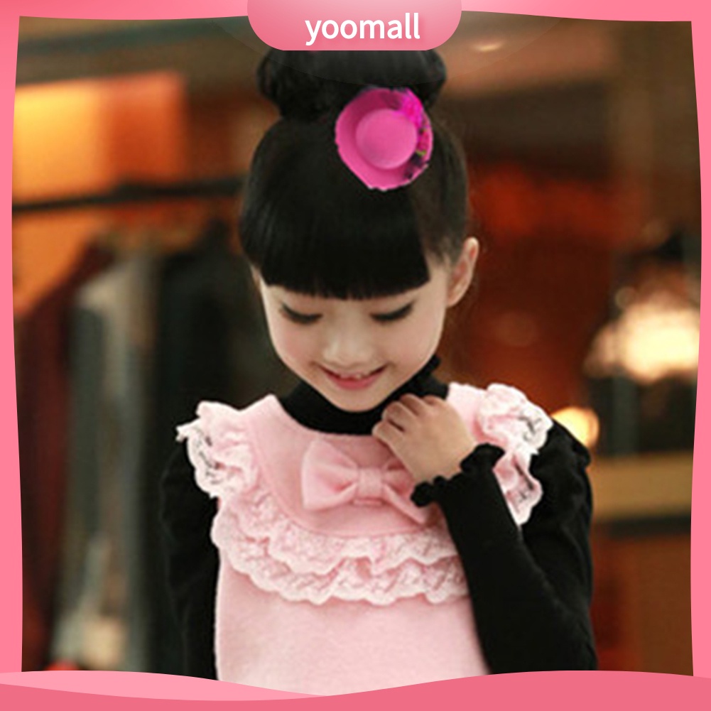 Set 6 Kẹp Tóc Hình Nón Vành Nhỏ Phối Mạng Che Mặt Cho Bé Gái