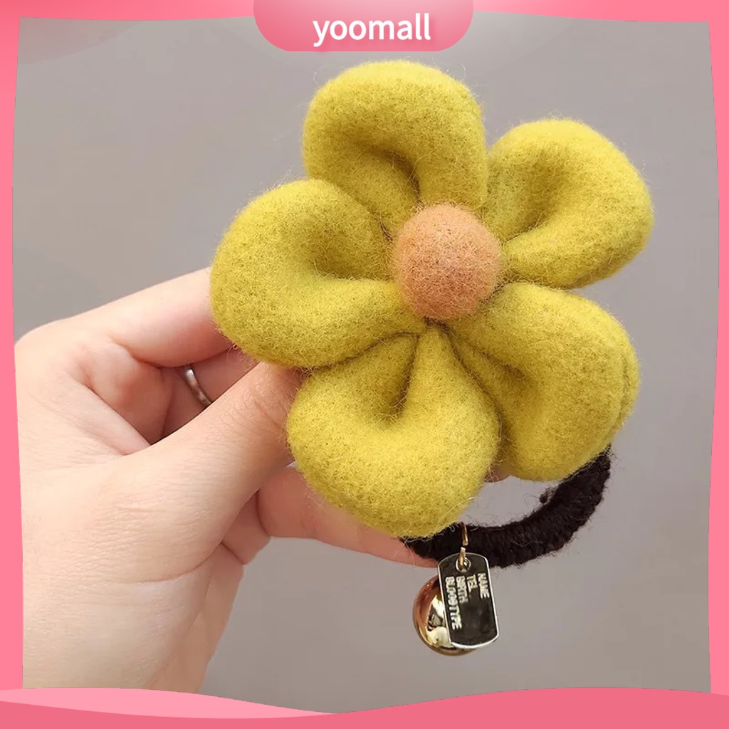 Dây Cột Tóc Co Giãn Đính Hoa Thời Trang Cho Nữ Giá Đỡ