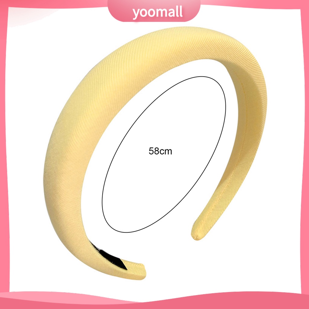 Băng Đô Cài Tóc Mềm Mại Co Giãn Gọn Nhẹ Màu Trơn Chống Trượt Cố Định Tóc Khi Rửa Mặt