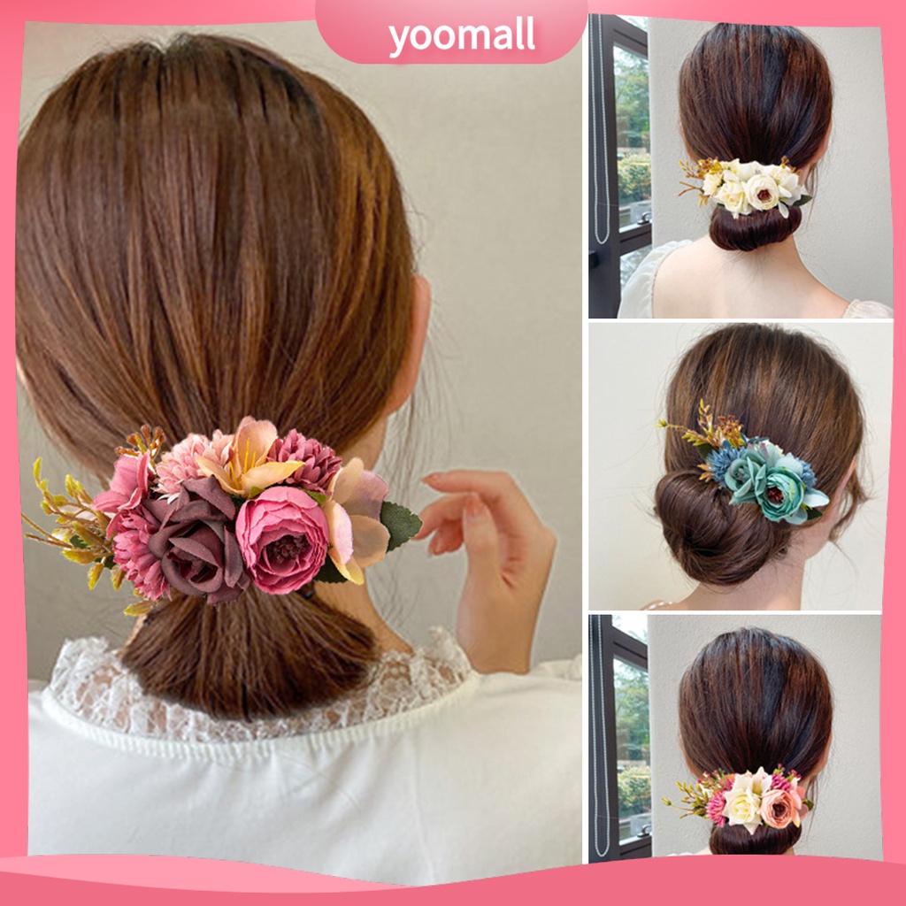 Lược Cài Tóc Mật Độ Chống Trượt Hình Hoa Lá