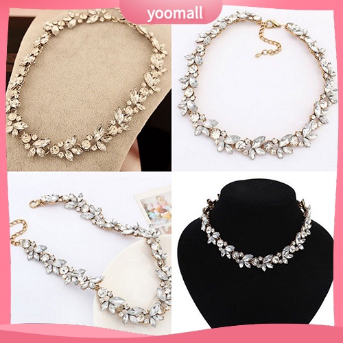 Vòng Cổ Choker Mặt Hoa Đính Pha Lê Phong Cách Cổ Điển Dành Cho Nữ