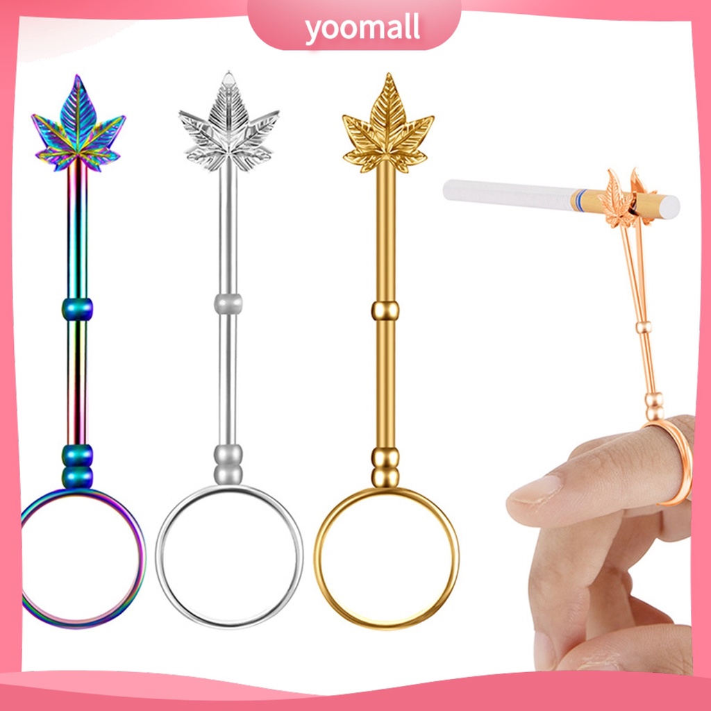 [YM] Nhẫn Đeo Ngón Tay Bằng Đồng Trơn Hình Lá Phong Thông Dụng Cho Người Lớn