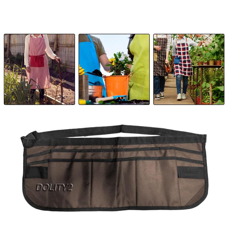 Apron with Tool Pockets Multifunctional Gardening Small Tool Belt Pouch Unisex Work Apron