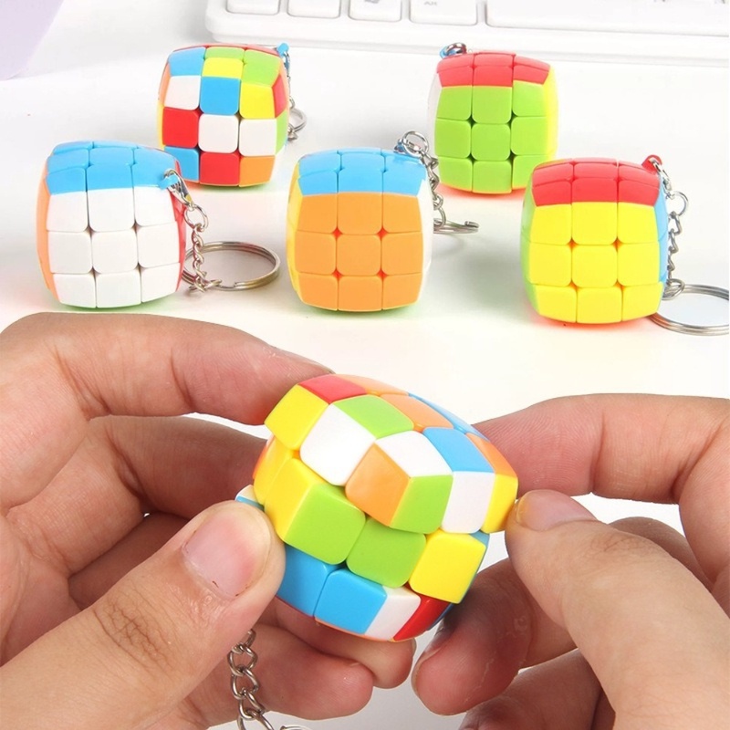 Móc Khóa Hình Khối Rubik 3x3x3 Dành Cho Người Mới Bắt Đầu