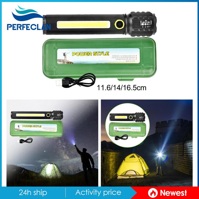 Đèn Pin LED USB Cầm Tay Siêu Sáng Bỏ Túi Tiện Dụng Cho Gara Xe Hơi / Sân Vườn