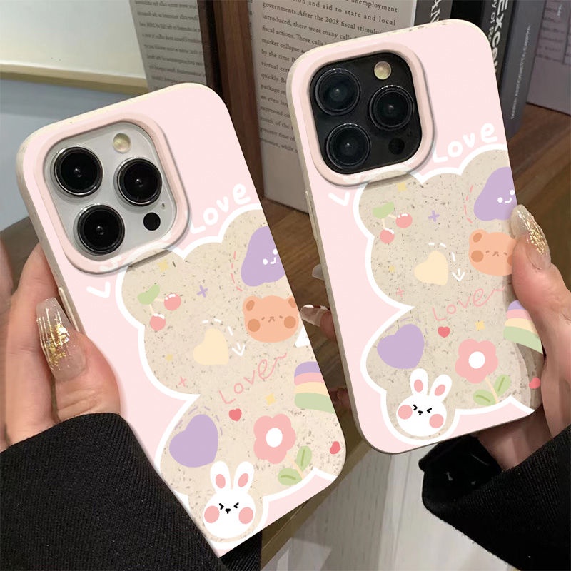 Ốp Điện Thoại Mềm Chống Sốc Họa Tiết Hoa Và Chú Gấu Dễ Thương Cho Iphone 118plu14pro 12713 HK2H