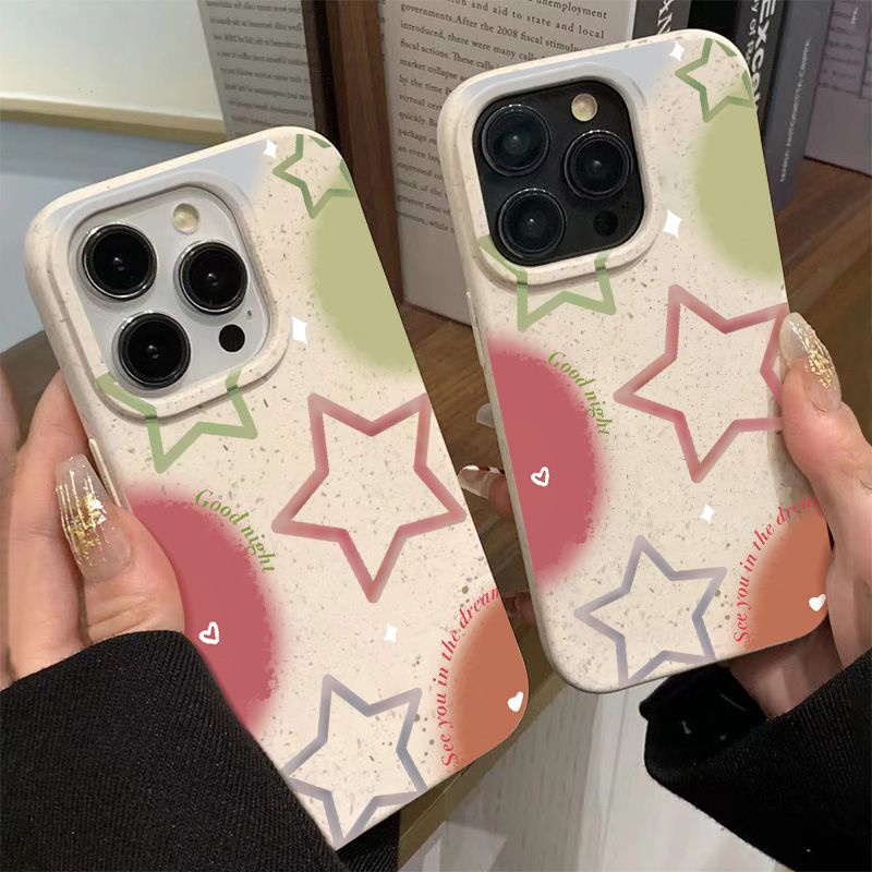 Ốp Điện Thoại Dẻo Họa Tiết Ngôi Sao Năm Cánh Đơn Giản Chống Sốc Cho Iphone12 14pro13 7 118iPhone12 plus