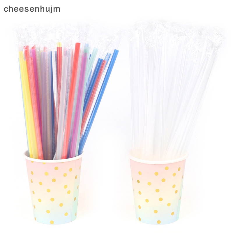 Bộ 100 Ống Hút Nhựa Pp Trong Suốt Dùng Cho Các Bữa Tiệc