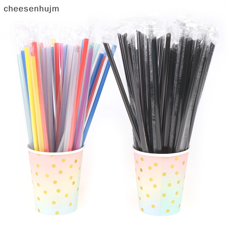 Bộ 100 Ống Hút Nhựa Pp Trong Suốt Dùng Cho Các Bữa Tiệc