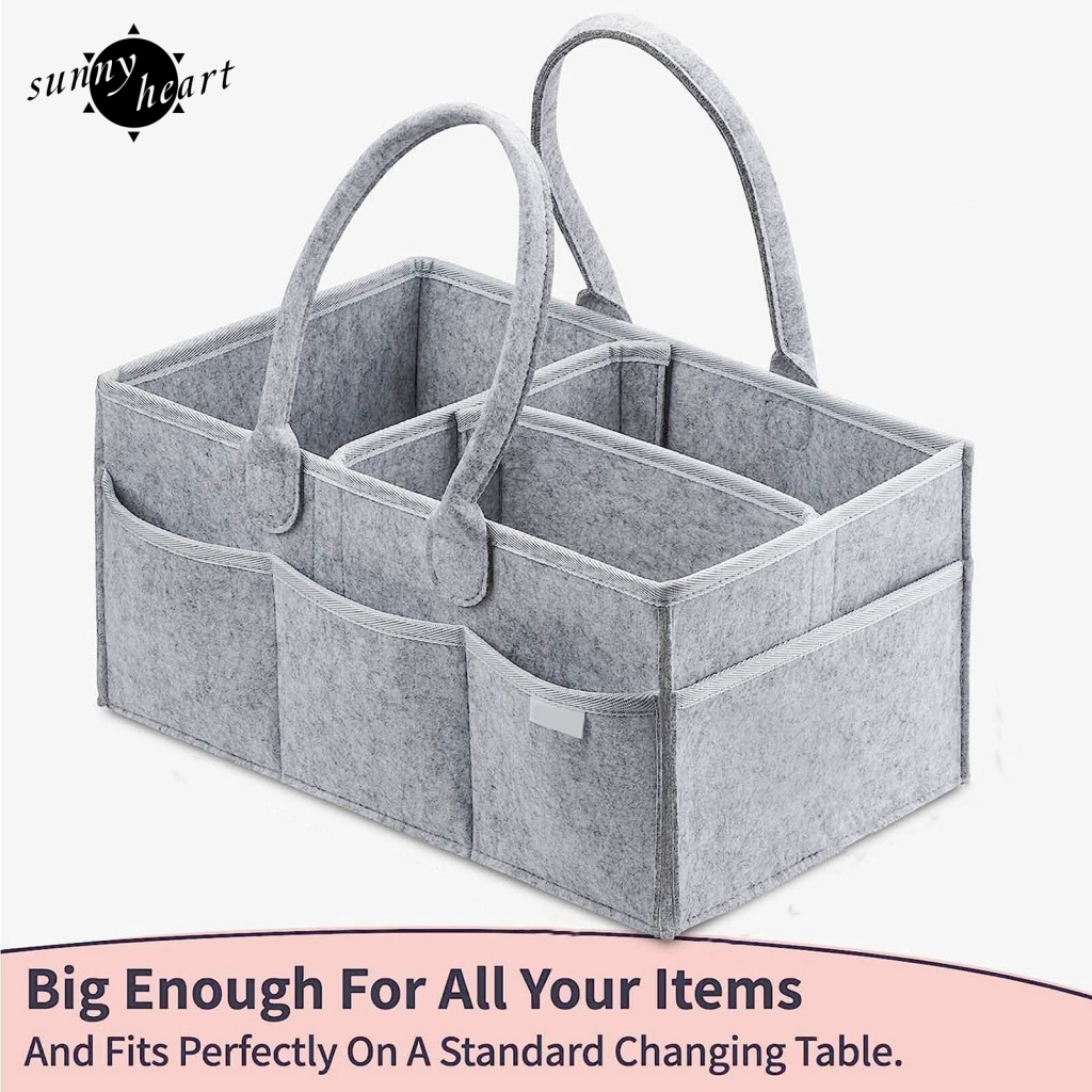 Sunnyheart Giỏ Đựng Tã Di Động: Tay Cầm Dài Trọng Lượng Nhẹ Và Hoàn Hảo Để Đi Du Lịch Với Trẻ Em Có Sức Chứa Lớn Để Bạn Có Thể Cửa Hàng Tất Cả Các Cửa Hàng y
