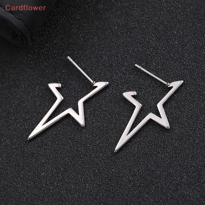 1 Đôi Bông Tai Ngôi Sao Bằng Thép Không Gỉ Thời Trang Mới
