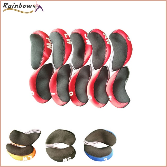 Set 10 Vỏ Bọc Bảo Vệ Đầu Gậy Đánh Golf Bằng Vải Tiện Dụng