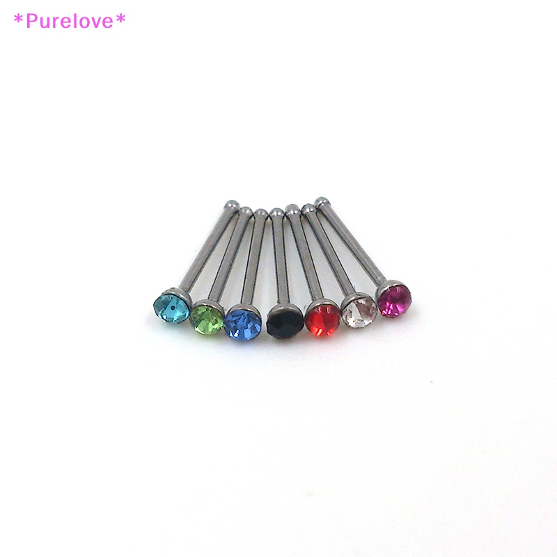 Set 60 Khuyên Mũi Thép Không Gỉ Đính Đá Cá Tính Thời Trang Mới