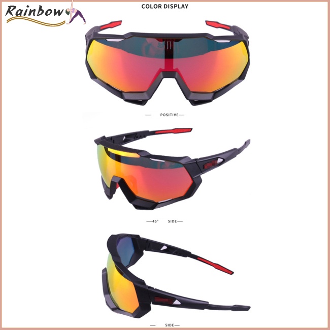 Kính Mát 3 Tròng Chống Tia UV Chống Gió Bảo Vệ Khi Đạp Xe / Leo Núi