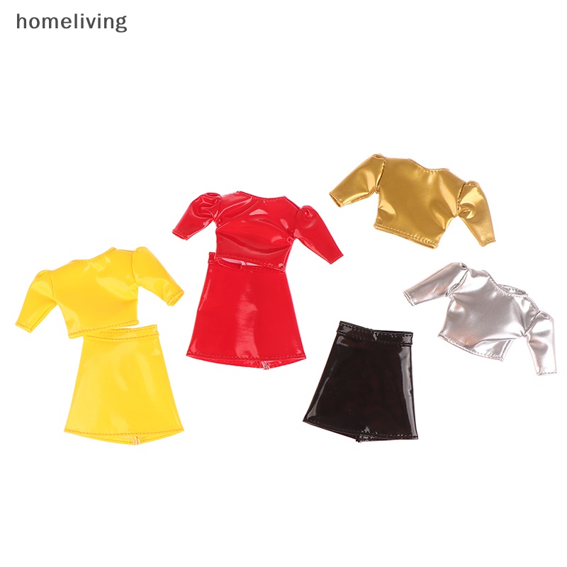 Đầm Búp Bê Da PU Tay Ngắn 29cm Thiết Kế Xinh Xắn