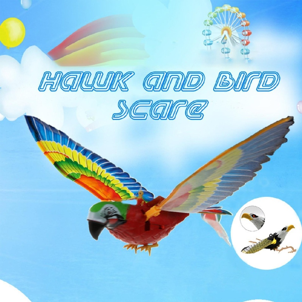 Funny Electric Flying Parrot Bird Toy Interactive Simulation with Hanging Wire