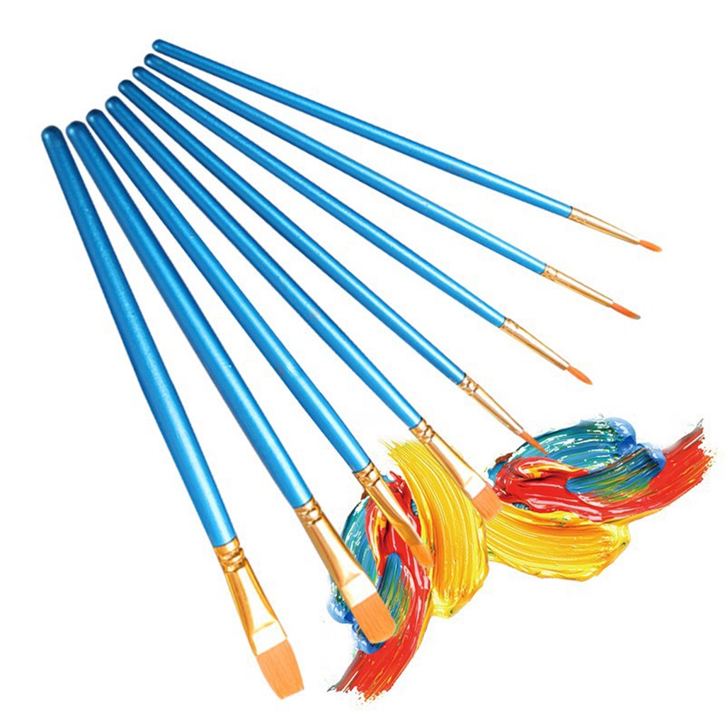 Set 10 Cọ Vẽ Bằng Nhựa Lông Mềm Có Thể Tái Sử Dụng Cho Trẻ Em