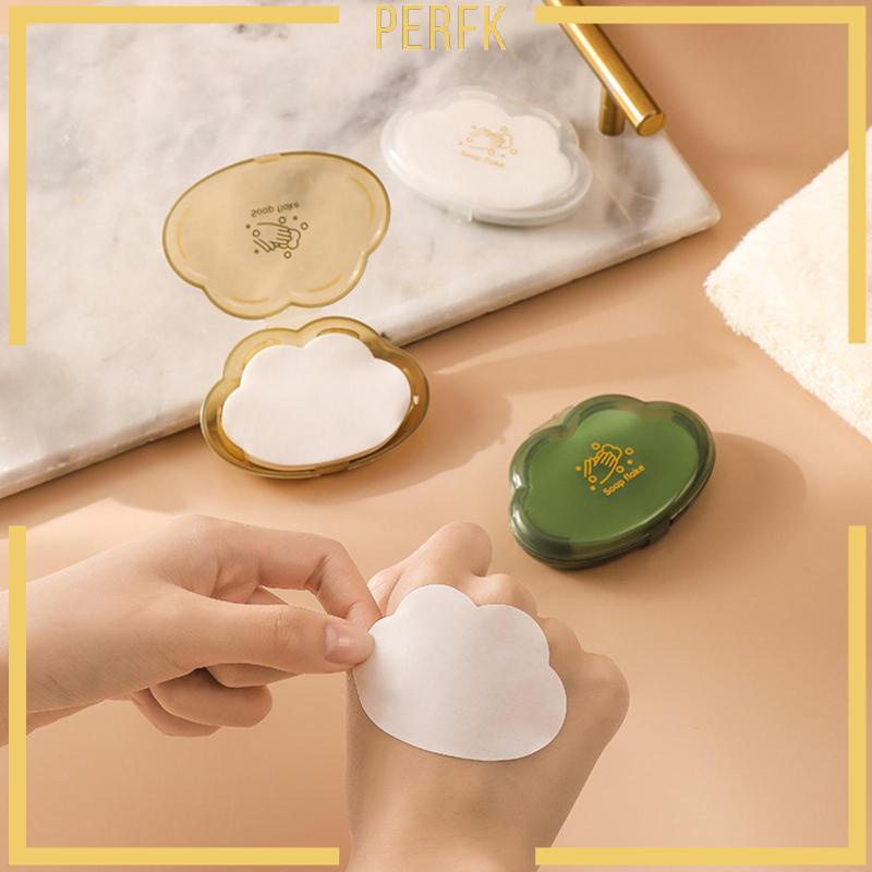 Bộ 50 Miếng Xà Phòng Giấy Hình Đám Mây Tan Trong 1 Dùng Một Lần