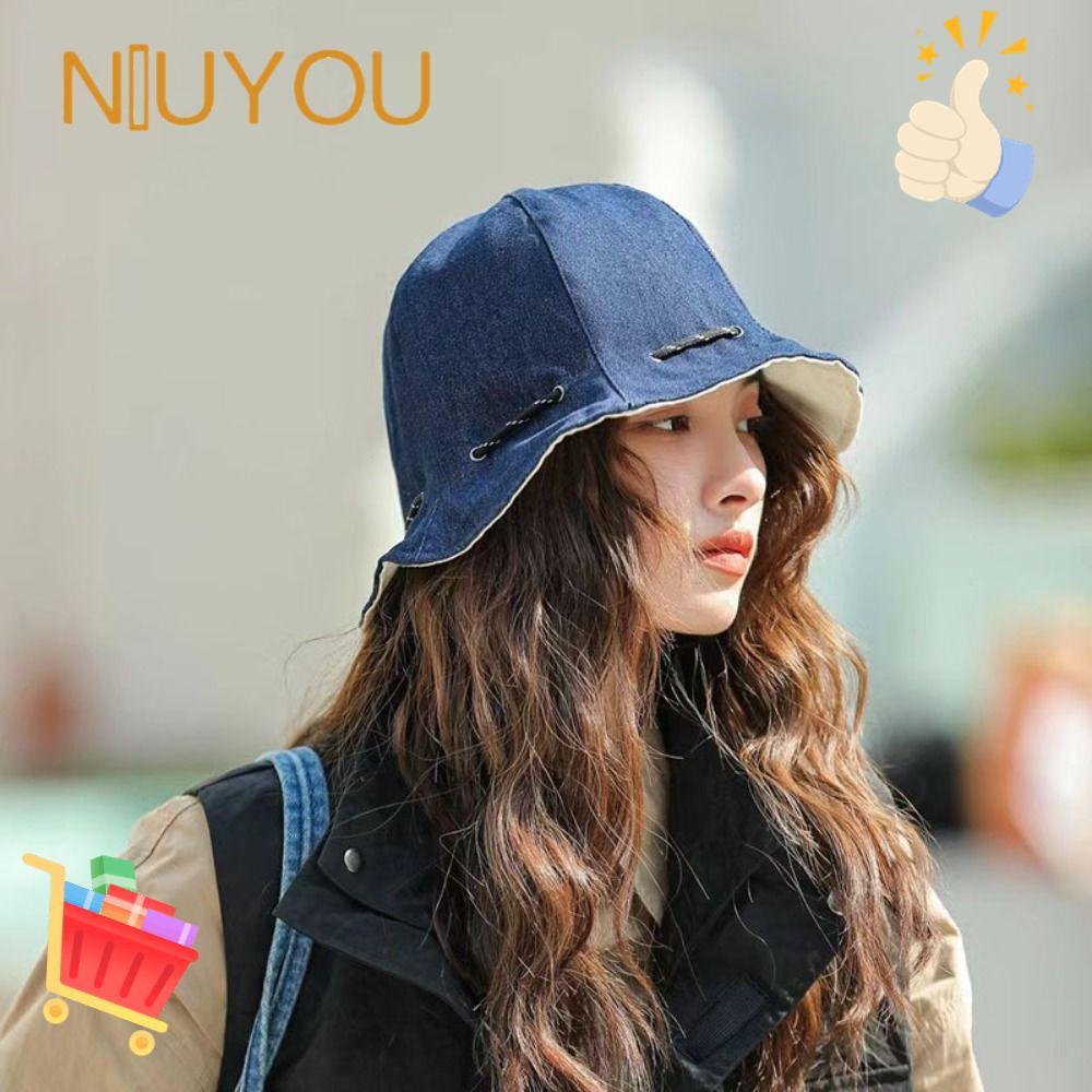 Nón Tai Bèo Hai Mặt Chống Tia UV Màu Sắc Trơn Dành Cho Nữ