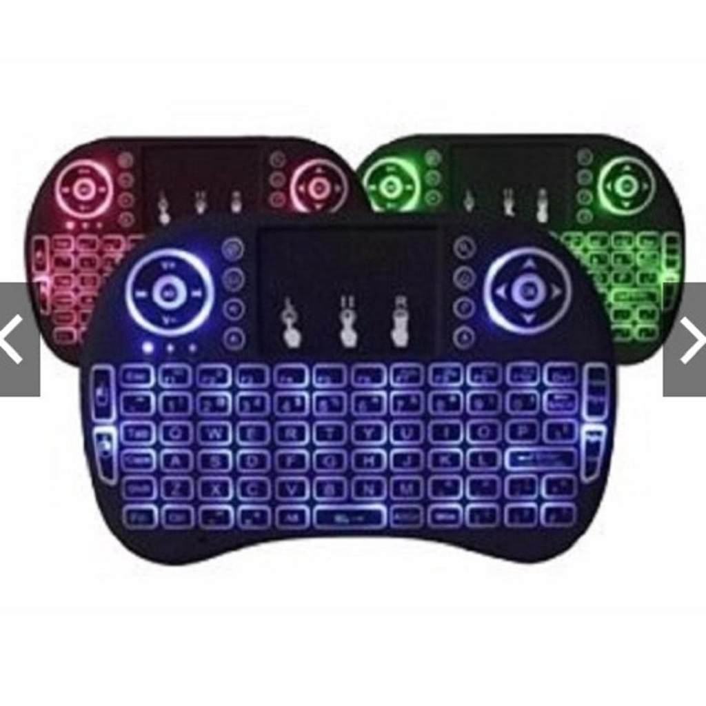 Chuột Bay Kiêm Bàn Phím Không Dây UKB500 i8 Cho Smart Tivi & Android Box, dùng pin AAA, có đèn led 7 màu