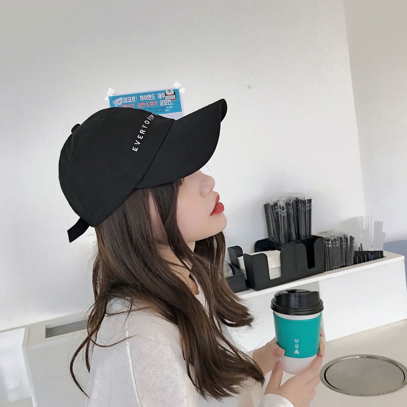 Mũ Lưỡi Trai Thêu Chữ Phong Cách Đường Phố Hàn Quốc Cá Tính