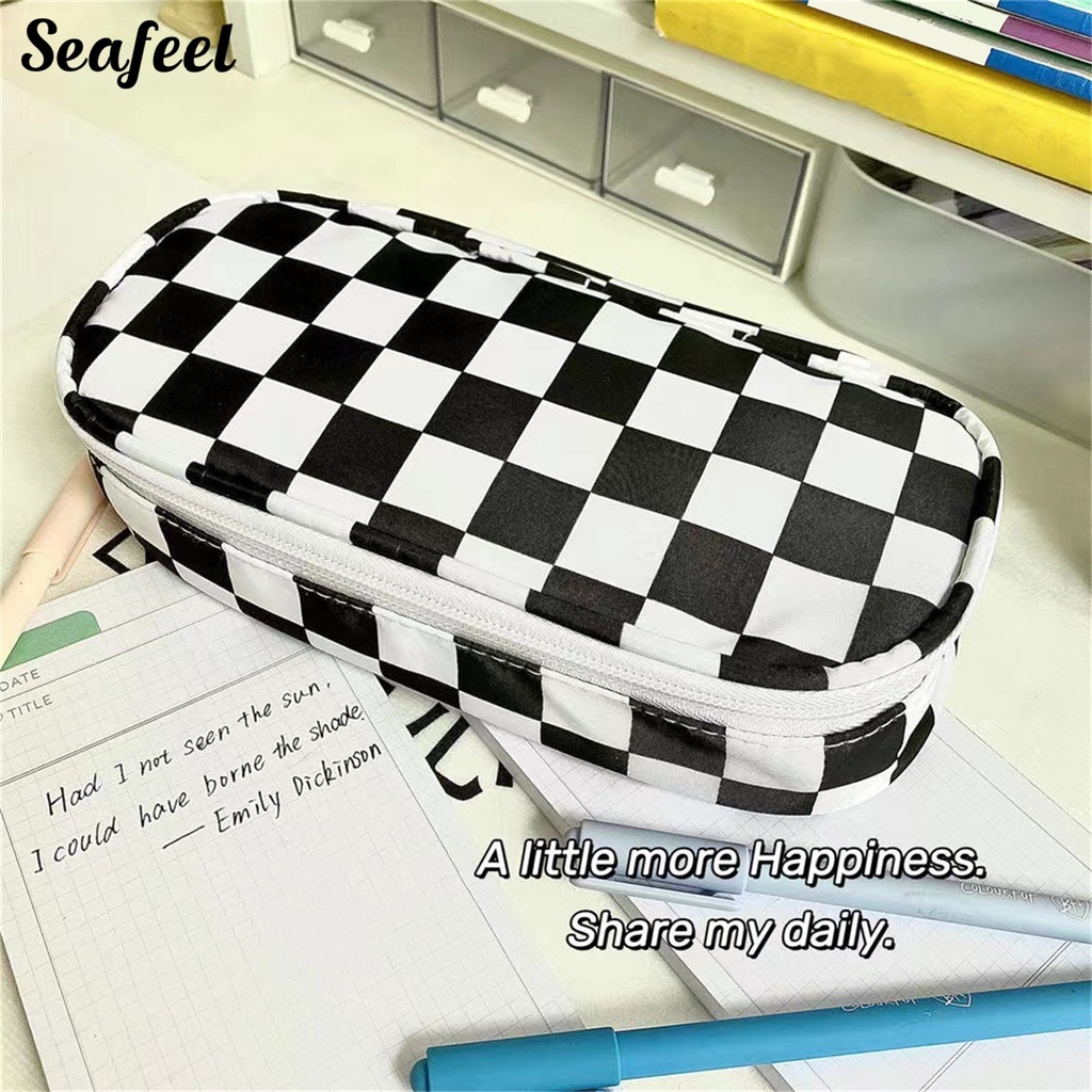 Túi Đựng Bút Cầm Tay Có Dây Kéo Sức Chứa Lớn Dễ Dàng Mang Theo Cho Học Sinh / Văn Phòng