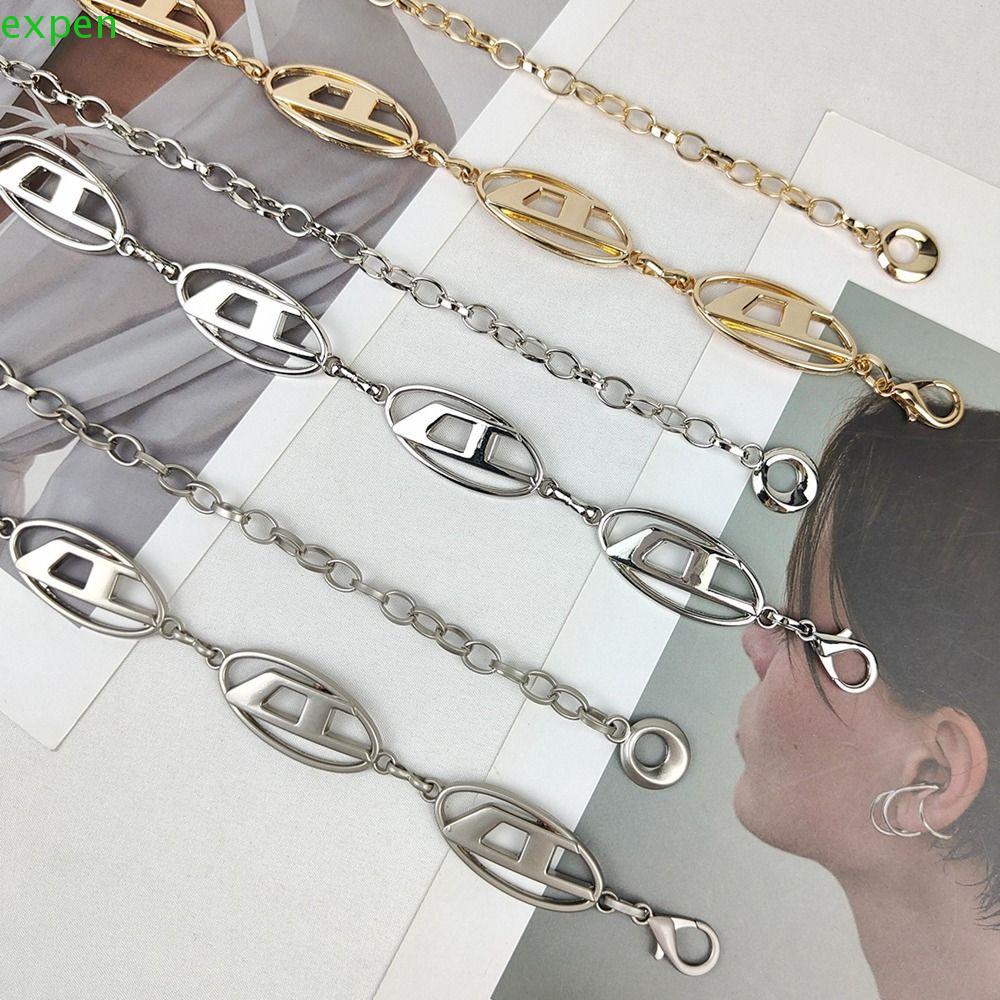 Dây Xích Đeo Cơ Thể Trang Trí Cá Tính Độc Đáo|Thắt Lưng Dây Xích Chữ D Rỗng Trang Trí Mặc Bikini