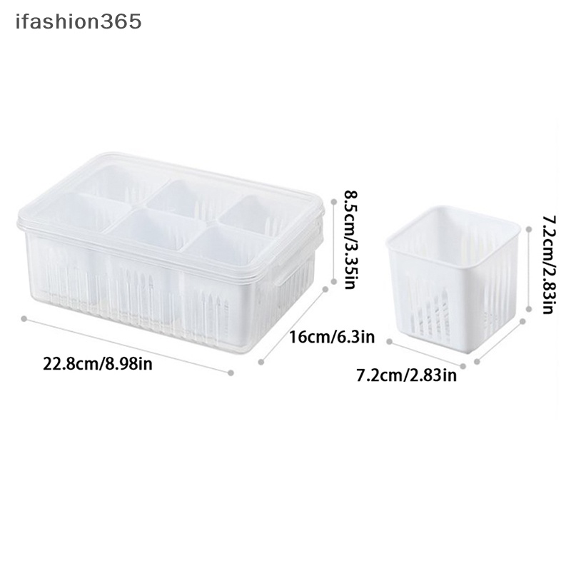 Hộp Đựng Thực Phẩm 6 Ngăn Để Tủ Lạnh Tiện Dụng Thời Trang ifashion365
