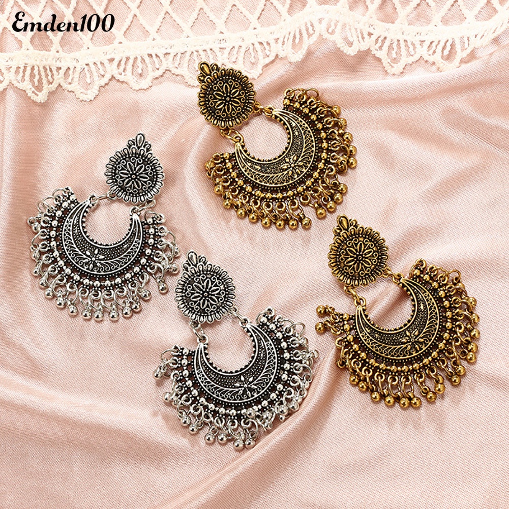 Bông Tai Dài Tua Rua Thời Trang Nữ Tính