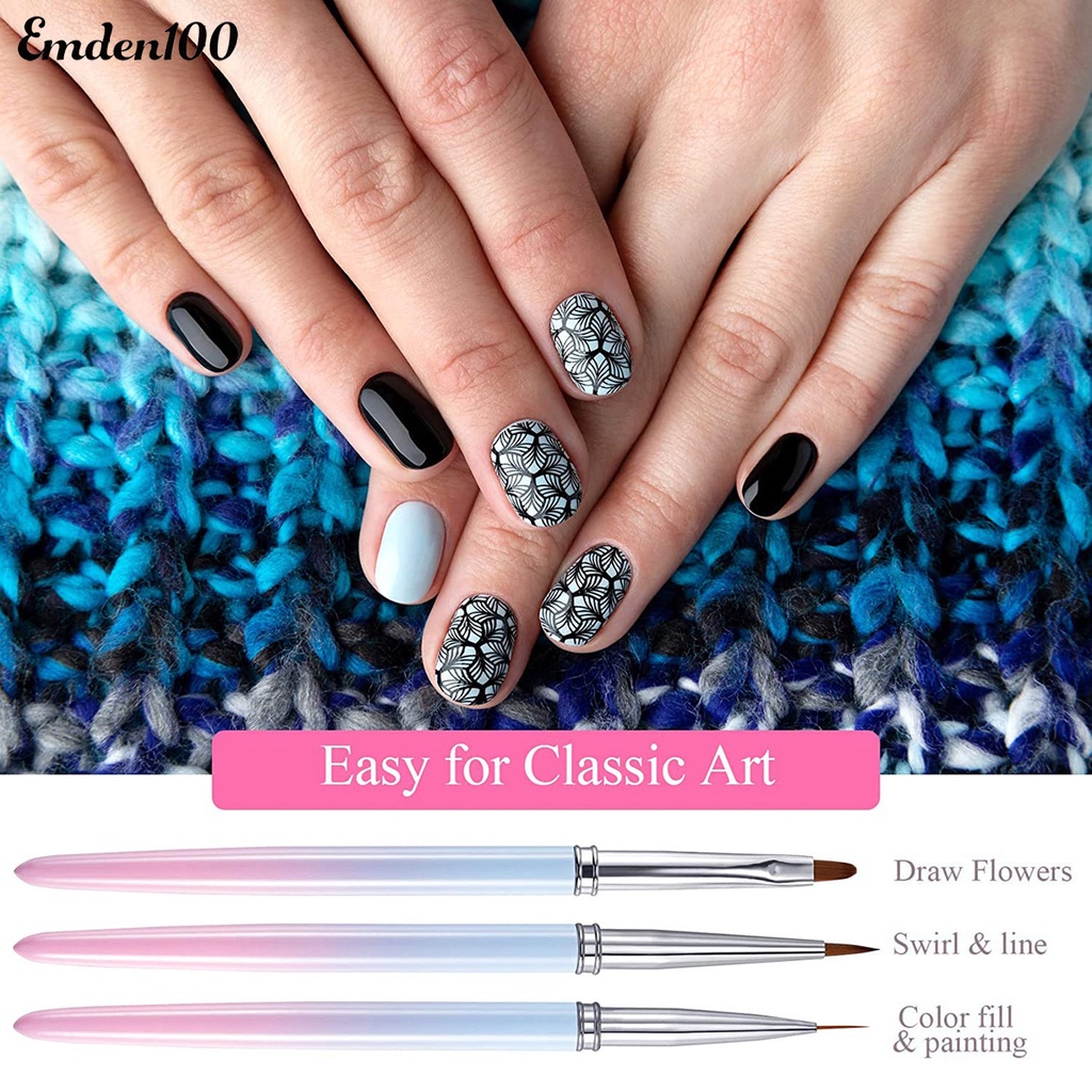 Cọ Vẽ Trang Trí Móng Tay Nghệ Thuật Màu Sắc Sống Động