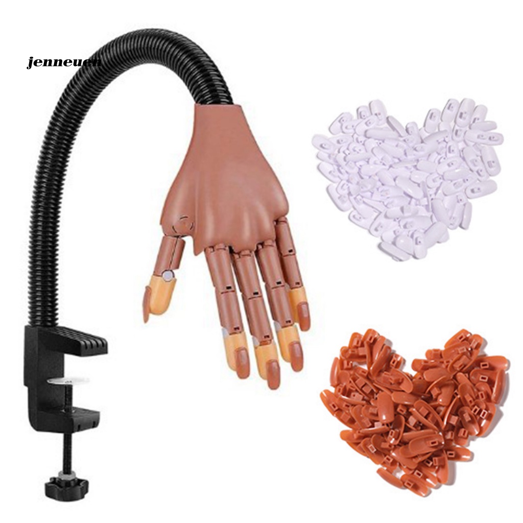 1 Bộ Mô Hình Bàn Tay Giả Bằng ABS Dùng Trưng Bày Móng Tay Dễ Uốn Cong