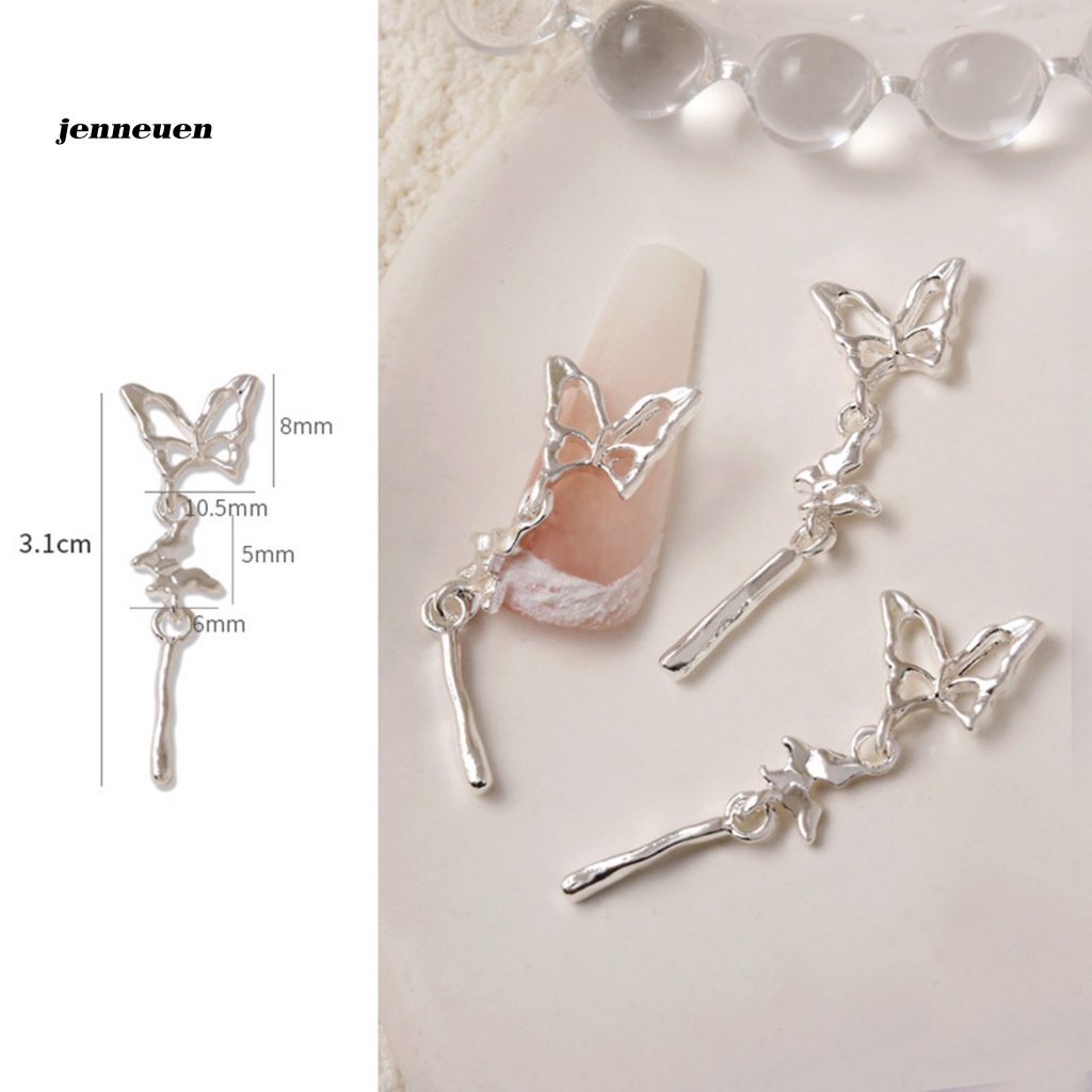 Set 10 Mặt Dây Chuyền Hình Bướm 3D Trang Trí Móng Tay Nghệ Thuật